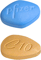 blue and orange ED pills