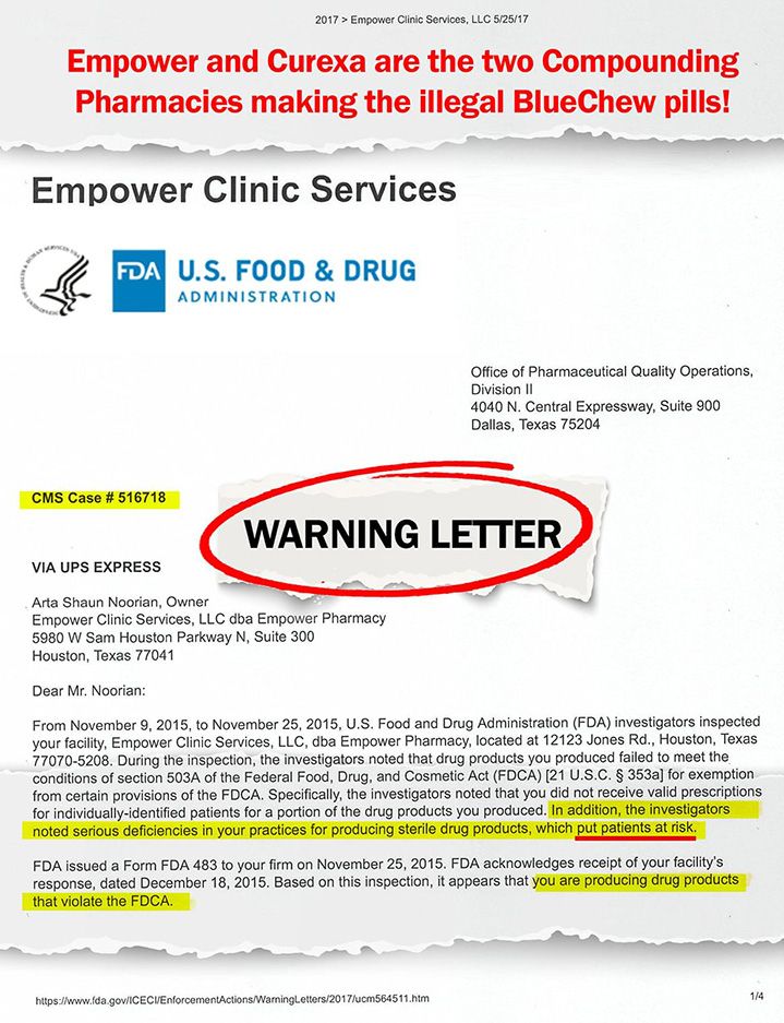 BlueChew - FDA letter - page 1