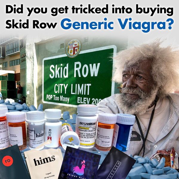 homeless man - did you get tricked into buying skid row Generic Viagra?