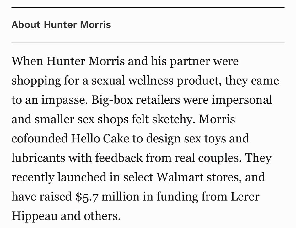 Forbes - Hunter Morris profile