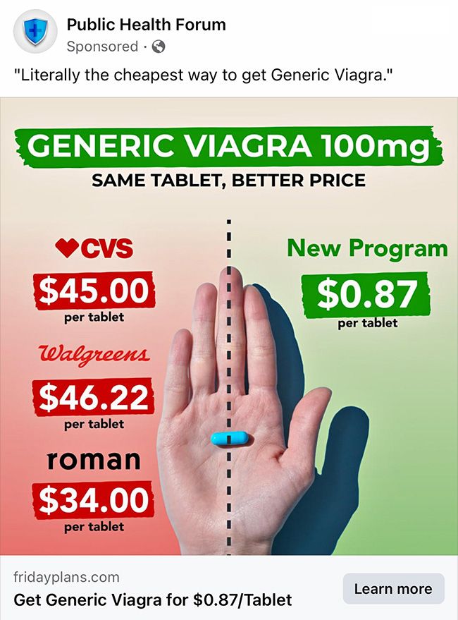 Friday Plans - Facebook ad. generic viagra