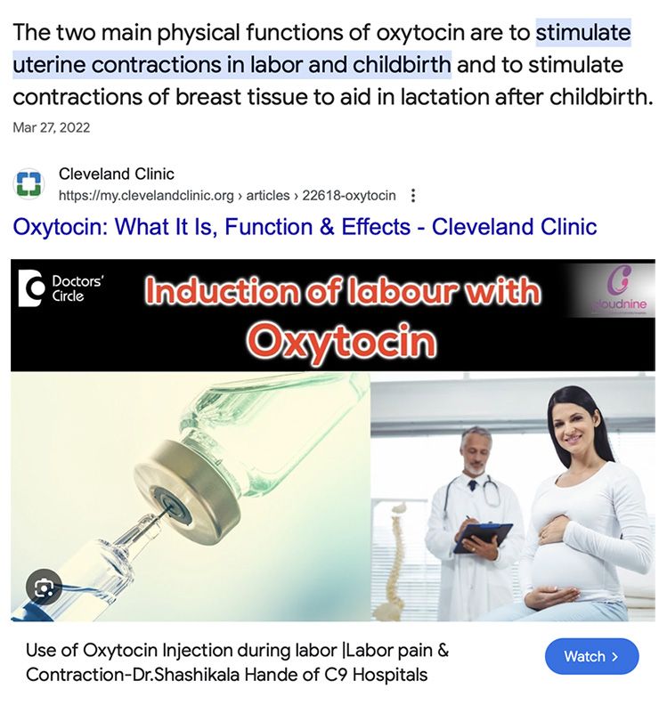 oxytocin - labour information