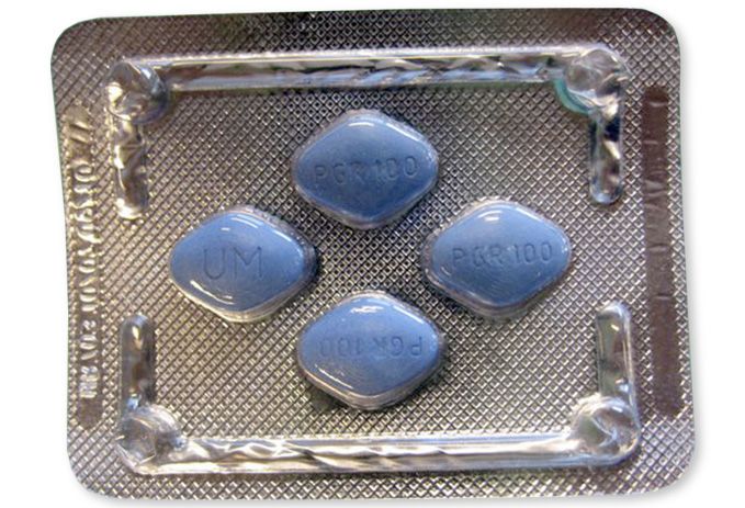 pack of fake blue generic viagra pills