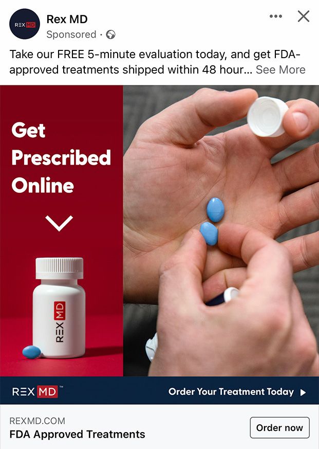 RexMD - Facebook sponsored ad