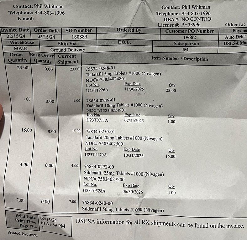 RocketRx invoice