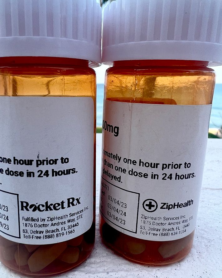 RocketRx and ZipHealth bottles side by side