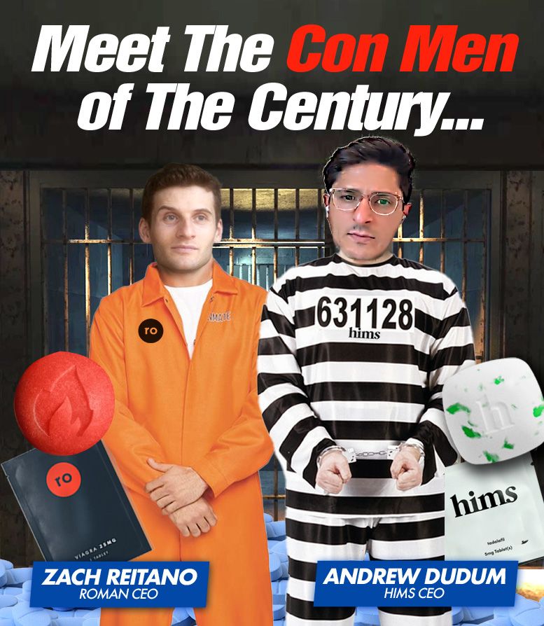 Meet the con men of the century - Zach Reitano and  Andrew Dudum dressed in prison clothes