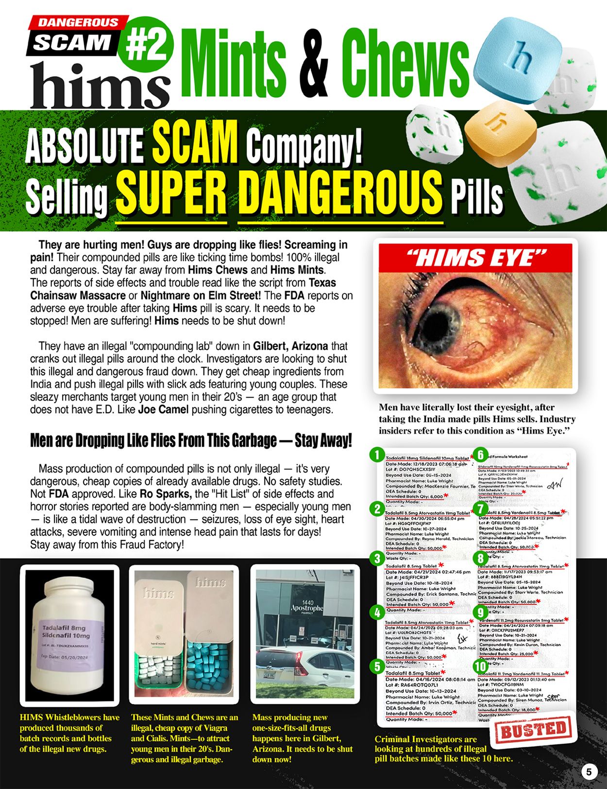 The Blacklist of Dangerous E.D. PIlls